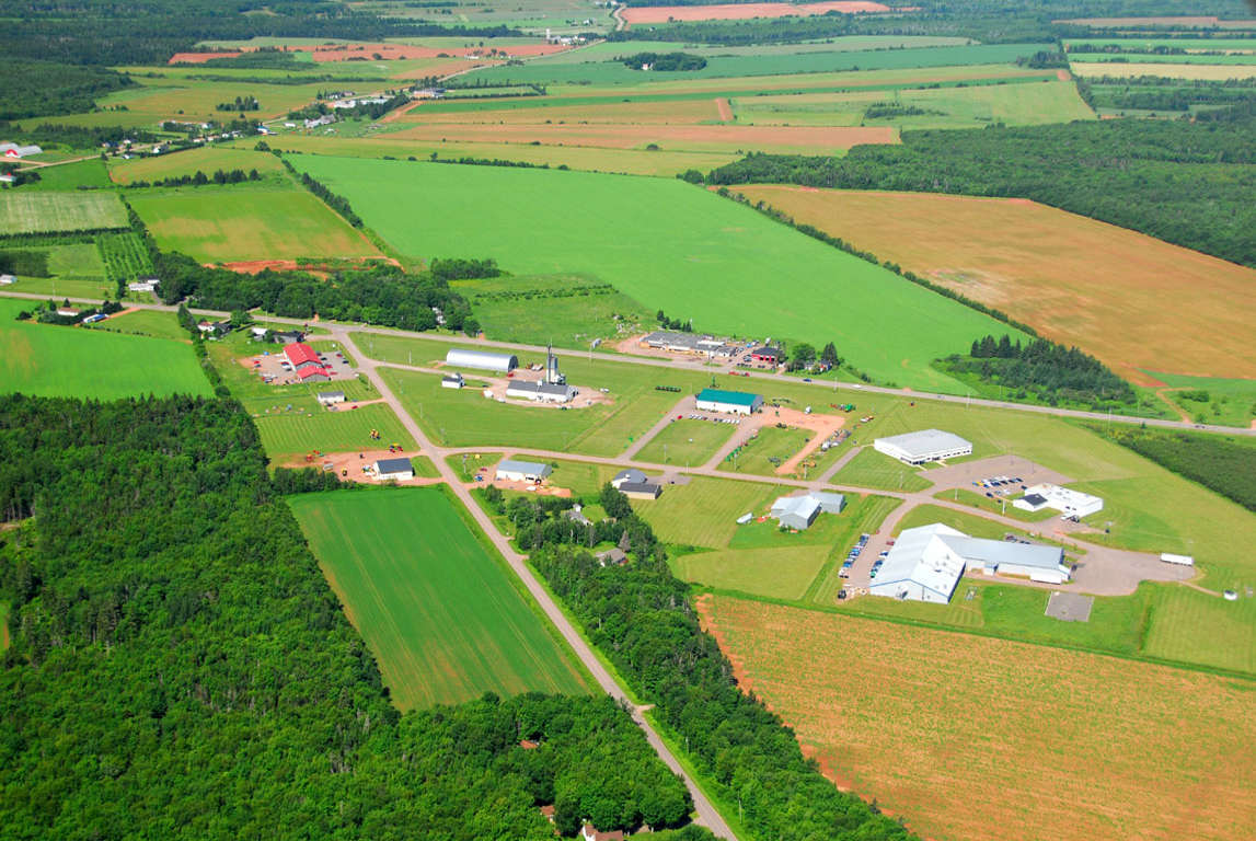 West Prince Bloomfield business park aerial view