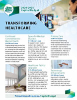 Transforming Healthcare - Capital Budget 2023 Poster