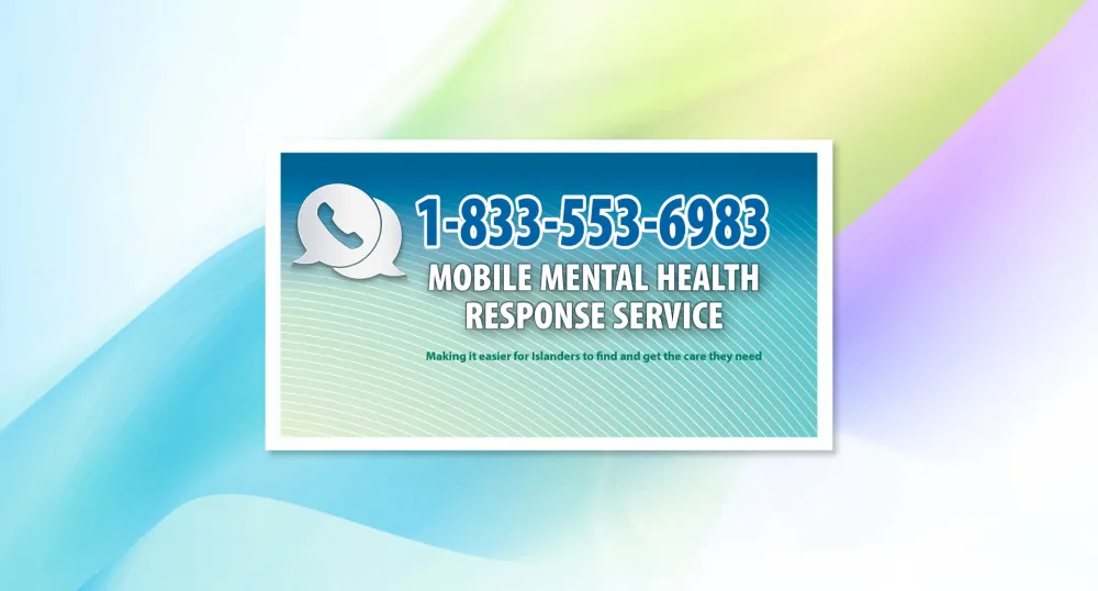 Image of the name of a health service and its phone number