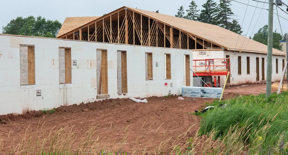 Image of house being built 