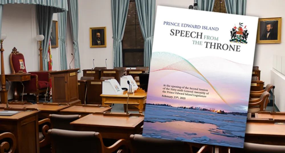 Image of the desks and chairs in the legislative assembly