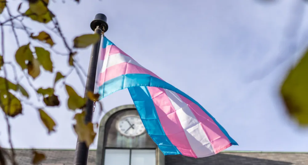 Image of flag blowing in wind