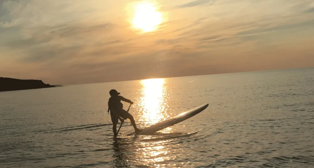Matthew Doiron on a paddleboard