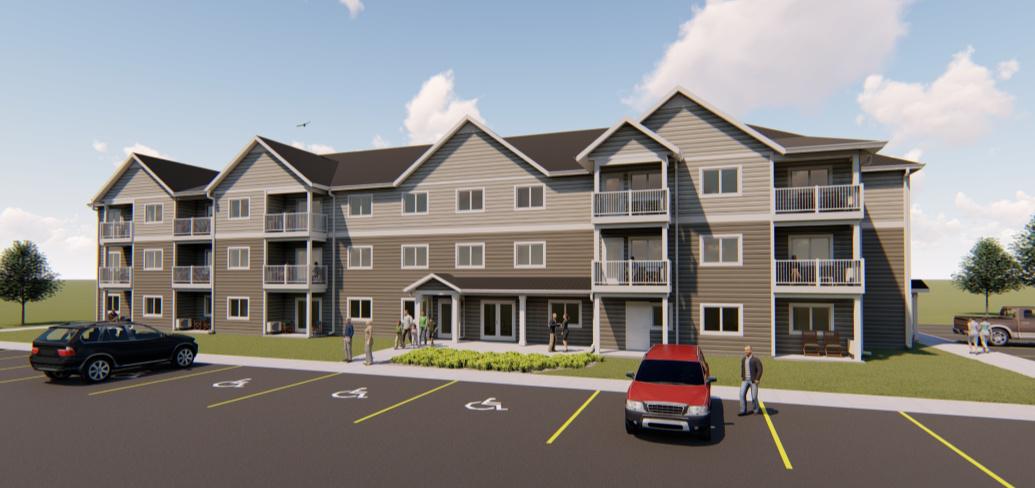 Architects drawing of new 20-unit affordable housing development for seniors on Pioneer Drive  in Charlottetown