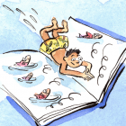 TD Summer Reading program illustration of a child reading