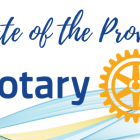 Rotary Club logo with text "State of the Province Address"