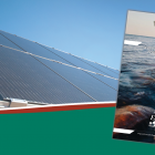 Image of cover of PEI Climate Change Action PLan with image of solar panel in background