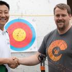 Owners of Precision Core Archery Equipment: Jianan Zhang and Duncan Crawford 