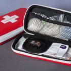 An open naloxne kit showing the contents. 