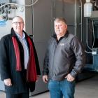 Atlantic Bioheat owner Dick Arsenault and Minister Chris Palmer.