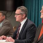 Photo shows ministers Robert Mitchell, Heath MacDonald, and Jordan Brown