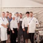 Group of six chefs standing at Chef's Challenge