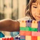 image of child playing with building blocks
