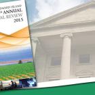 Cover of 2015 Annual Statistical review with image of Province House in background