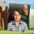 Three photos of Jeff Brant show him as a child, teen and adult.