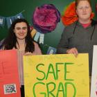 Breanna MacAdam and Daniel Cousins are ready for a safe grad from Morell Regional High School