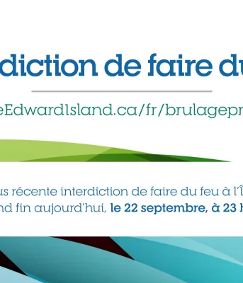 Une affiche représentant la fin de l'interdiction de brûlage.