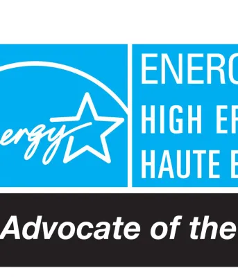 A banner that says Energy Star High Efficiency Advocate of the year.