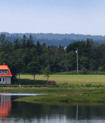 Home on riverside property