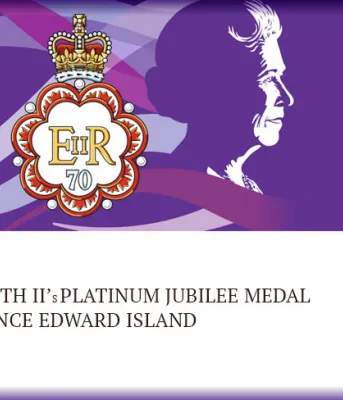 image of a medal and monarch's crown