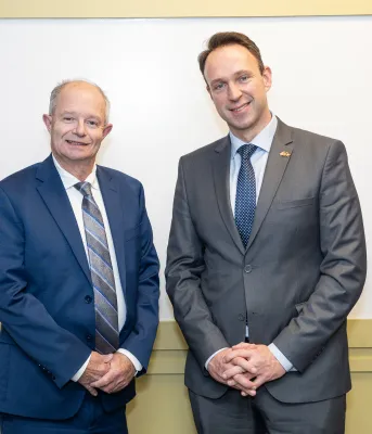 Minister Hudson and Belgian Ambassador