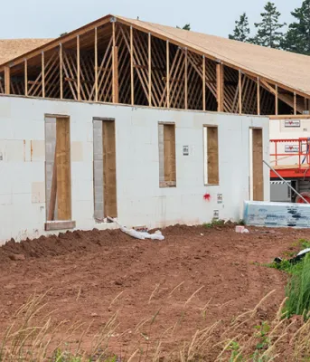 Image of house being built 