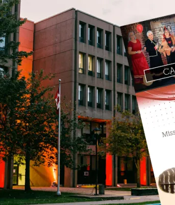 image of building and booklet cover