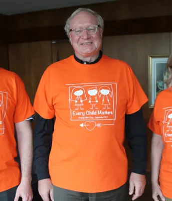 Minister Jordan Brown, Premier Wade MacLauchlan and Helen Kristmanson