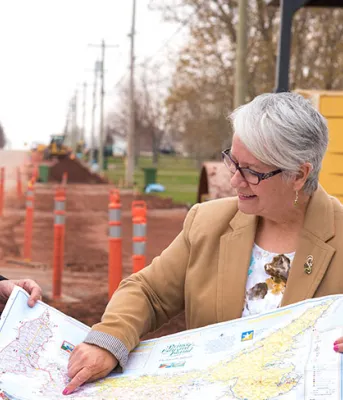 MP for Egmont Robert Morrissey, Minister Paula Biggar and Minister Sonny Gallant.