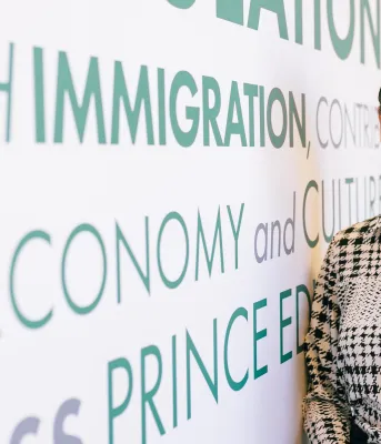 Women smiling at camera