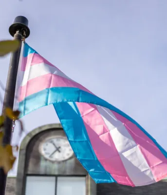 Image of flag blowing in wind