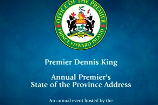 Screen shot of Annual Premier's State of the Province Address
