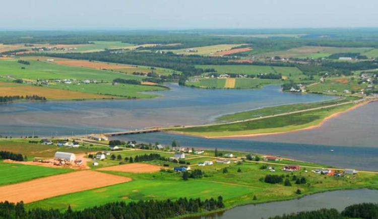Aerial view of Souris area