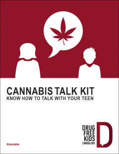 An image of the front cover of the Cannabis Talk Kit for parents
